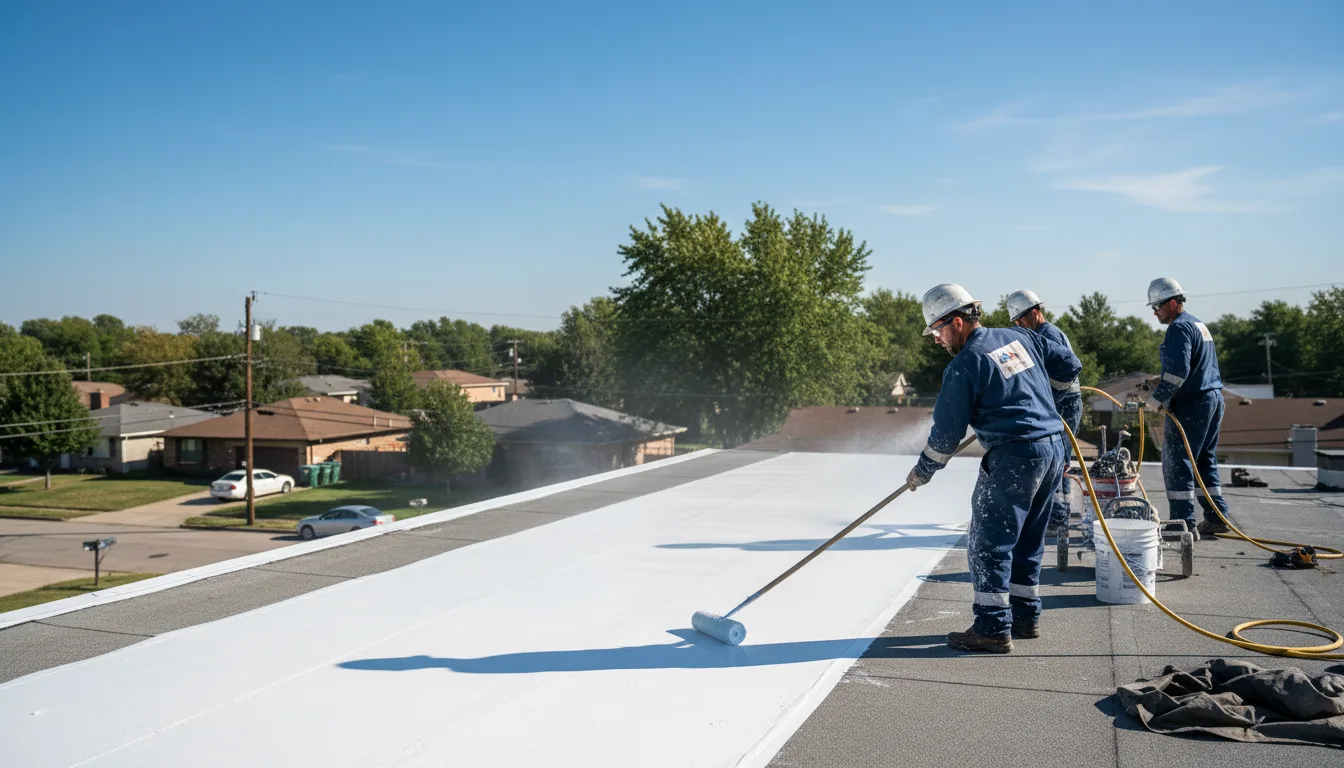 Commercial roof coating in Black Oak, AR near me
